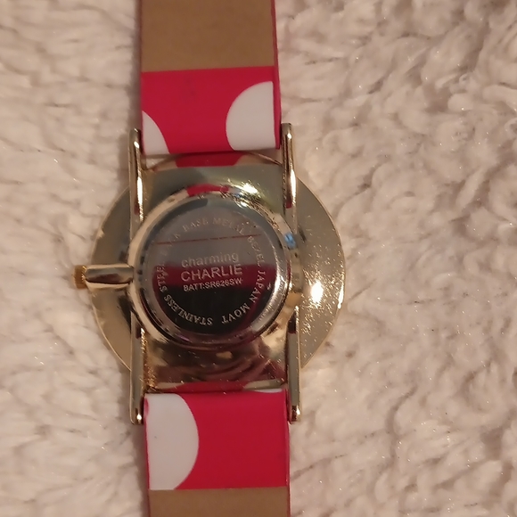 Must bundle Charming Charlie pink and white polka a dot watch must bundle - Picture 3 of 3